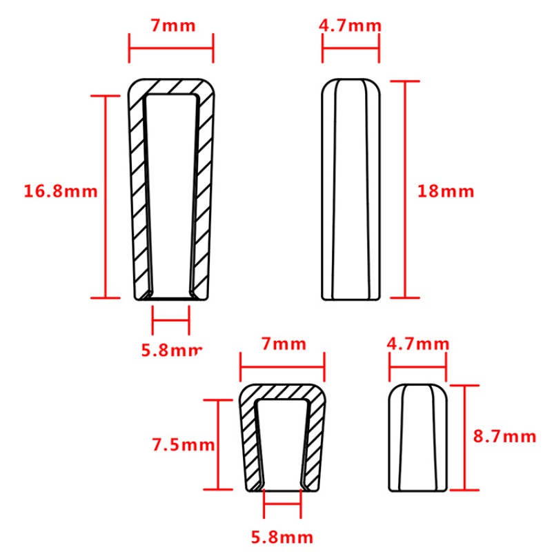 RJXHOBBY  Non-Slip Transmitter Switch Cover 10 Pack