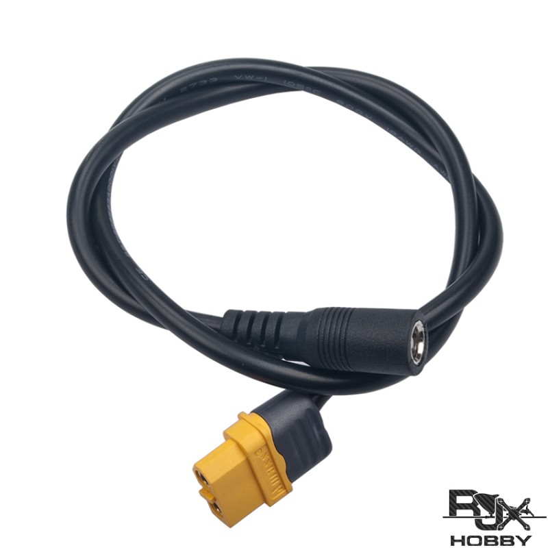 RJXHOBBY XT60 to DC 5.5x2.1mm Female Adapter Power Cable for Fatshark Skyzone Aomway Goggles