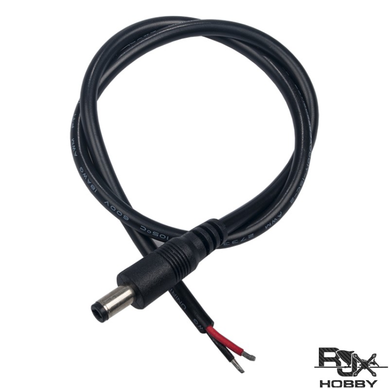 RJXHOBBY DC 5.5 *2.5mm Male Power Cable to Bare Wires 18AWG 
