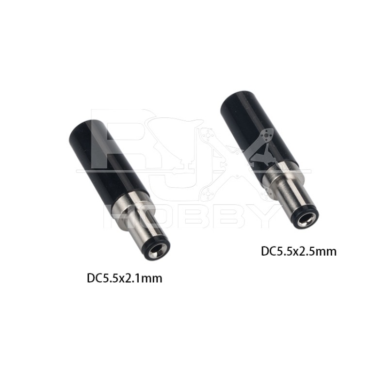 RJXHOBBY 2pcs DC 5.5 x 2.5mm Power Solder Plug End Connection
