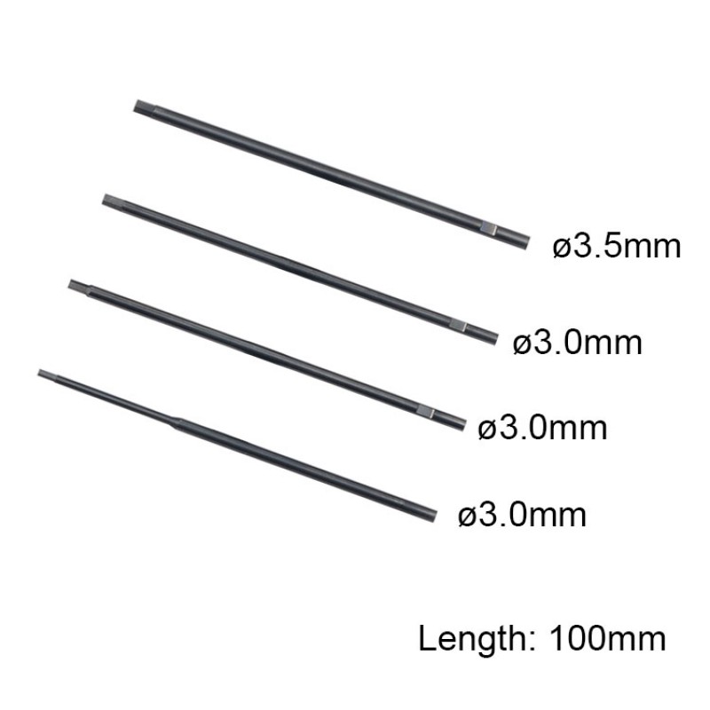 RJX 4pcs Hollow Handle Hex Screw driver Tools Kit Set 1.5mm / 2.0mm / 2.5mm / 3.0mm for RC Models Car Boat Airplane