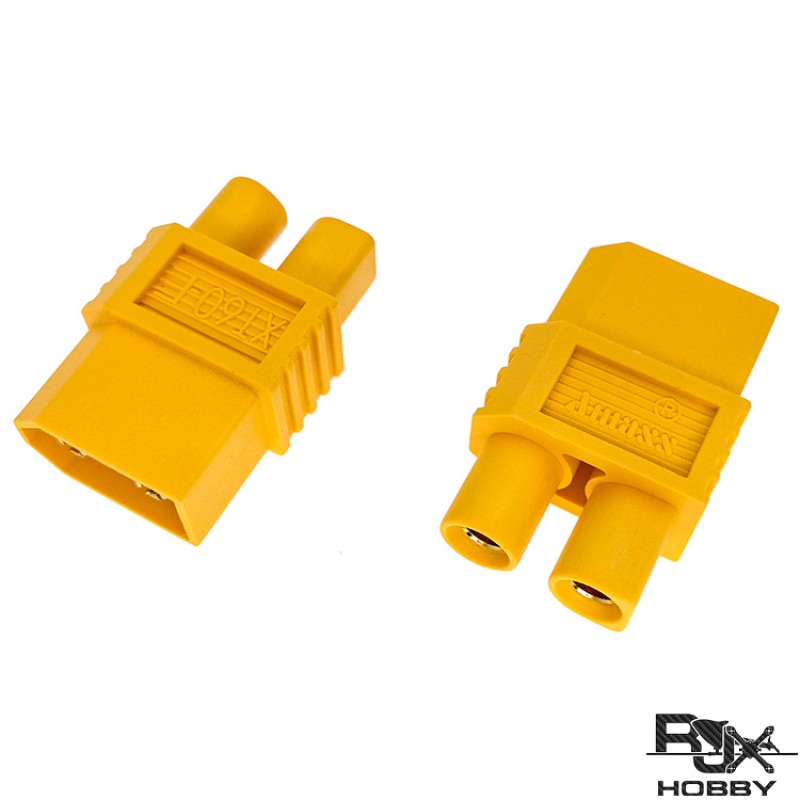 RJX 2pcs XT60-E XT60 Male Plug To EC3 Female Converter Adapter Plug