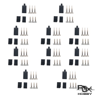 RJX Futaba Servo Plug Set Gold Plated Male & Female