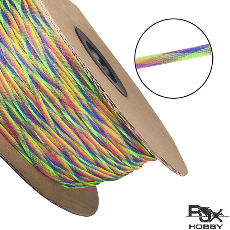 RJXHOBBY 6mmX5m Nylon Expandable Braided Cable Sleeving, Braided Wire Sleeve, Cable Sheath Mesh Wire Loom