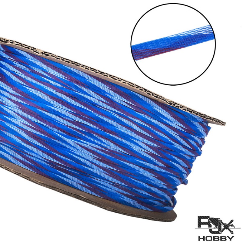 RJXHOBBY 6mmX5m Nylon Expandable Braided Cable Sleeving, Braided Wire Sleeve, Cable Sheath Mesh Wire Loom