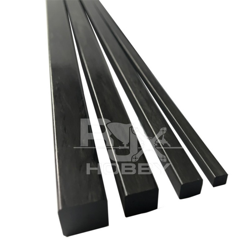 RJX 1pcs Carbon Fiber Square Solid Rods Length 1000mm diameter 2-13mm