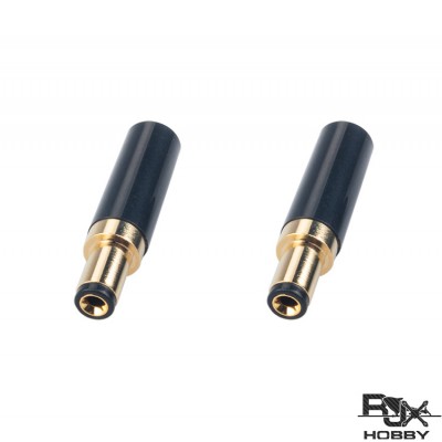 RJXHOBBY 2pcs DC 5.5 x 2.1mm  Power Solder Plug End Connection 