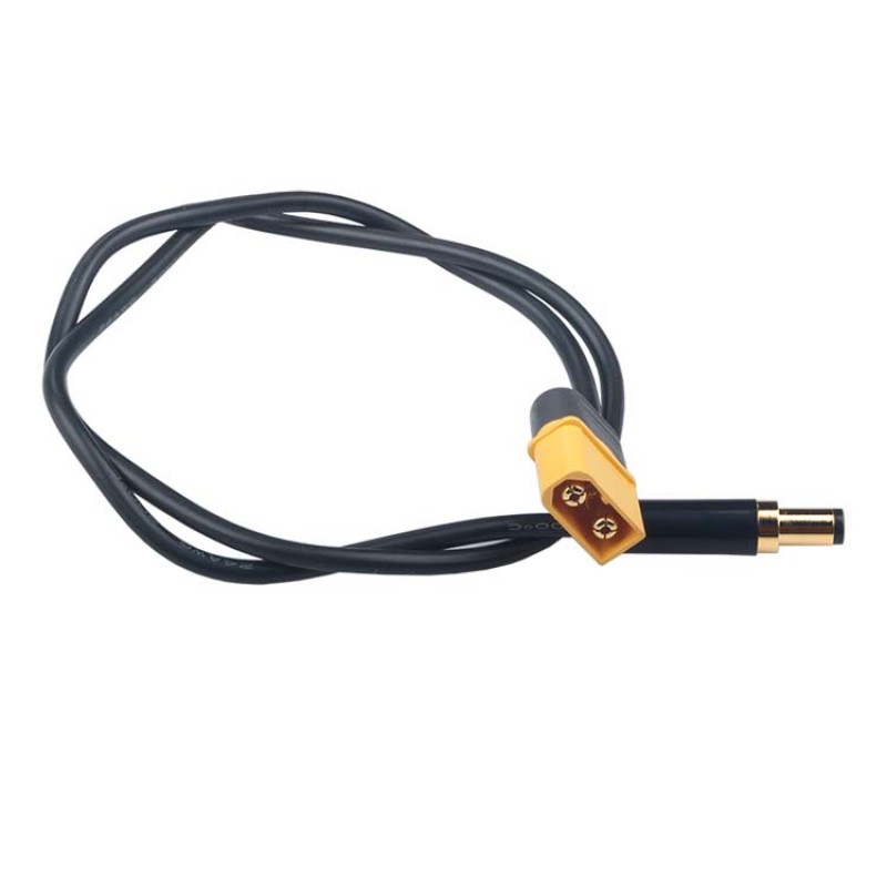 RJXHOBBY 1pcs XT60 Male to High Quality Gold Male DC 5.5mm X 2.1mm DC5521 Rubber Power Cable for T12 Electric Soldering Iron
