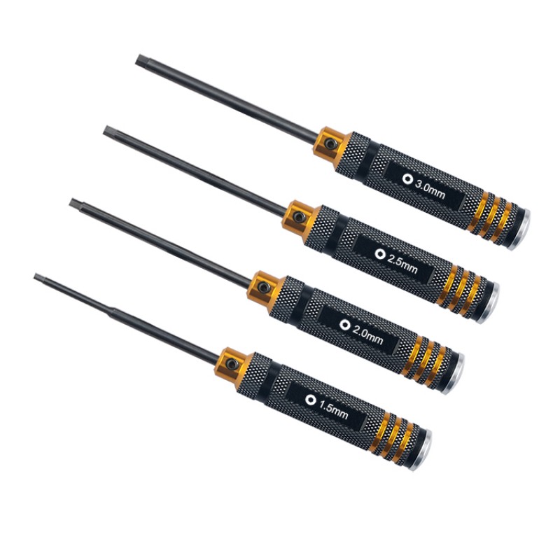 RJX Hex Screw driver Tools Kit 1.5mm / 2.0mm / 2.5mm / 3.0mm(Driver bit made by HSS)