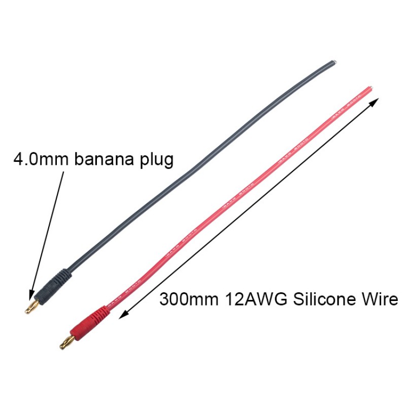 RJX 300mm  12 AWG 4.0 banana head charging wire self welding adapter