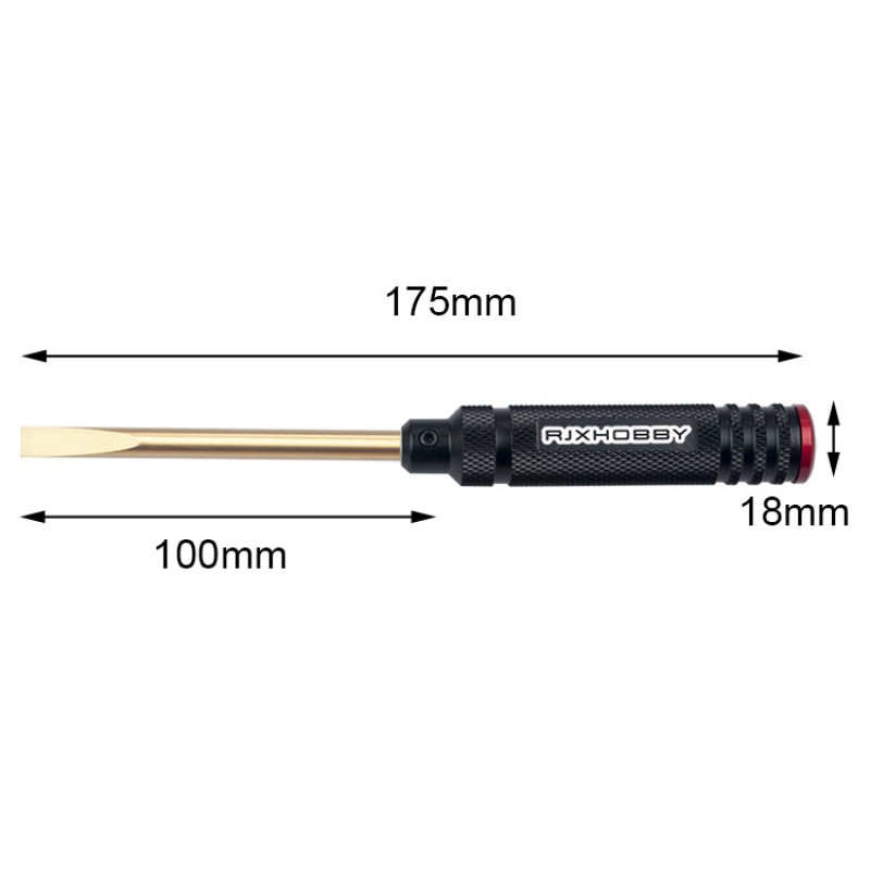 RJX 4pcs Flat Head Screw driver Tools Kit Set 3.0mm / 4.0mm / 5.0mm / 5.8mm for RC Models Car Boat Airplane