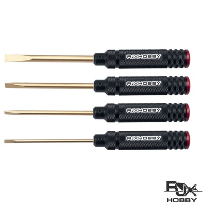 RJX 4pcs Flat Head Screw driver Tools Kit Set 3.0mm / 4.0mm / 5.0mm / 5.8mm for RC Models Car Boat Airplane