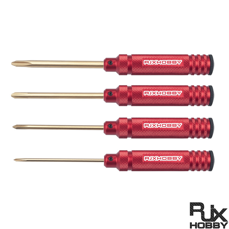 RJX 4pcs Phillips Screwdriver Tools Kit Set 3.0mm 4.0mm 5.0mm 5.8mm for RC FPV Car Boat Airplane