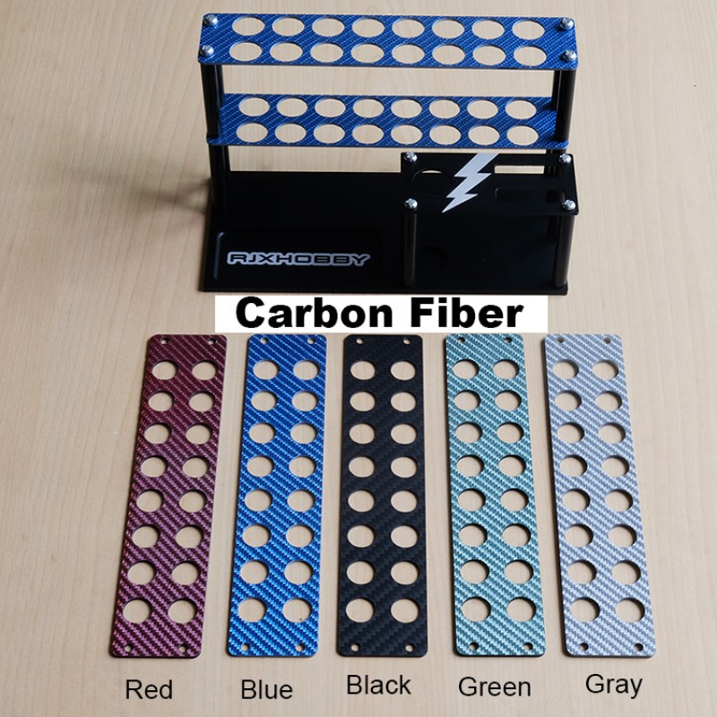 RJXHOBBY Carbon Fiber and Aluminium alloy Tools Rack Screwdriver Stand Holder for RC Model FPV