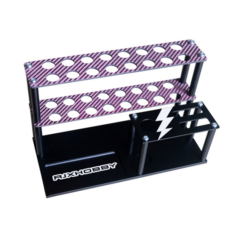 RJXHOBBY Carbon Fiber and Aluminium alloy Tools Rack Screwdriver Stand Holder for RC Model FPV
