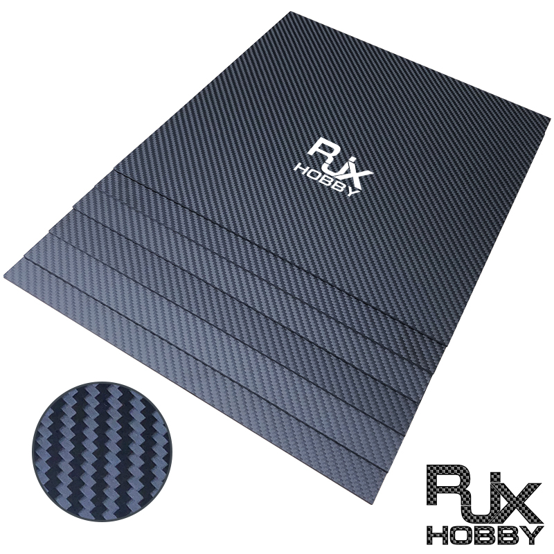 RJXHOBBY 1pcs 3K 100% Full Carbon Fiber Sheet 1000x1000x1.0-10mm(Twill matte)