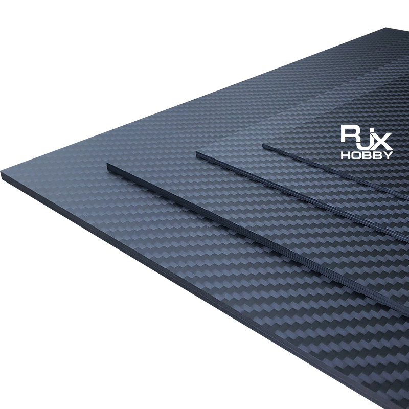 RJXHOBBY 1pcs 3K 100% Full Carbon Fiber Sheet 1000x1000x1.0-10mm(Twill matte)