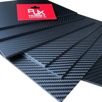 RJXHOBBY 1pcs 3K 100% Full Carbon Fiber Sheet 1000x1000x1.0-10mm(Twill matte)