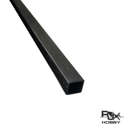 RJX 1pcs 1000mm Square Pultruded Carbon Fiber Tube Outside Square Inside Square OD:3-6mm