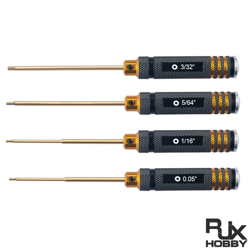 RJX RC Hex Screw driver Tools Kit 0.05", 1/16", 5/64", 3/32"