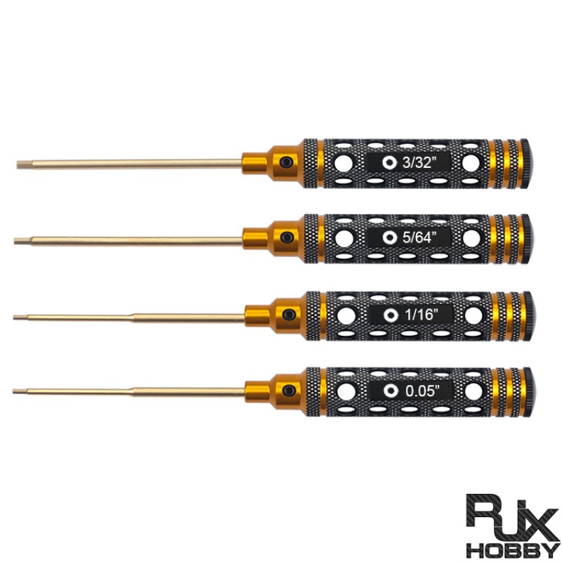 RJX RC Hex Screw driver Tools Kit 0.05", 1/16", 5/64", 3/32"