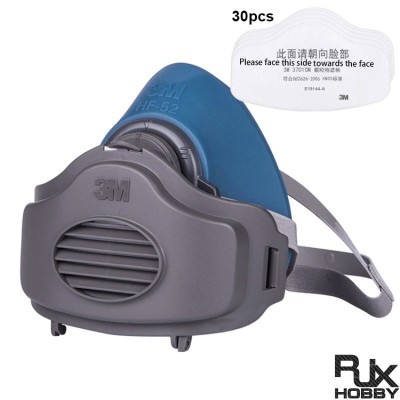 RJX 3M Respirator dust mask with 30 pcs 3M KN95 filter contton Specially for  RC FPV CNC cutting Carbon Fiber Material