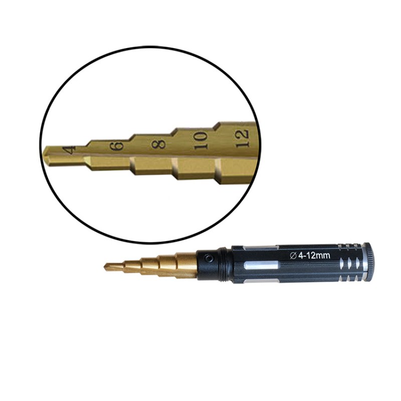RJX Reamer 4-12mm Titanium Steel Alloy Reaming Tool with Cap 