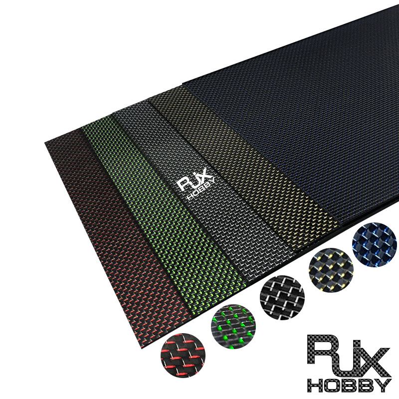 RJX 1pcs 100% full 3K Colored Carbon Fiber Sheet 500x400x0.5-10mm