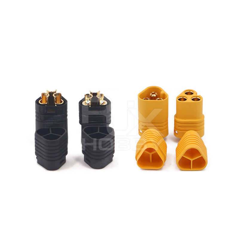 RJX 5 Pair Amass MT60 Three-hole Plug Connector Black Male & Female 