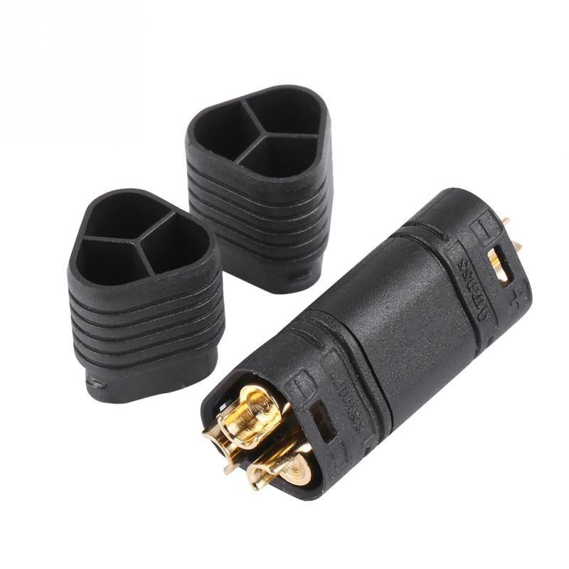 RJX 5 Pair Amass MT60 Three-hole Plug Connector Black Male & Female 