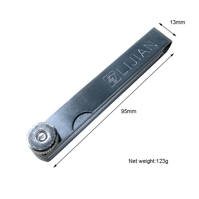 RJX 32PCS Blades Steel Feeler Gauge 0.0015-0.035 inch/ 0.04-0.88mm Dual Marked Metric and Imperial Gap Measuring Tool