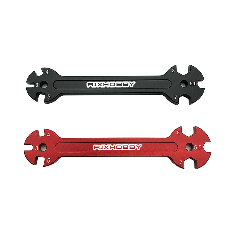  RJXHOBBY 6 in 1 RC Hudy Special Tool Wrench 3/4/5/5.5/7/8MM for Turnbuckles & Nuts