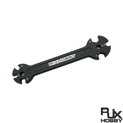  RJXHOBBY 6 in 1 RC Hudy Special Tool Wrench 3/4/5/5.5/7/8MM for Turnbuckles & Nuts