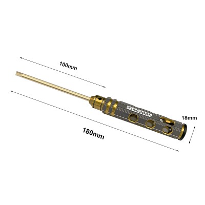 RJX 4pcs Hollow Handle Hex Screw driver Tools Kit Set 1.5mm / 2.0mm / 2.5mm / 3.0mm for RC Models Car Boat Airplane