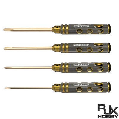 RJX 4pcs Phillips Screwdriver Tools Kit Set 3.0mm 4.0mm 5.0mm 5.8mm for RC FPV Car Boat Airplane