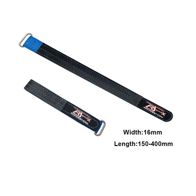 RJXHOBBY 2pcs Kevlar Battery Strap Kevlar Stitching Rubber Grip and Zinc Alloy Seamless Buckle(Width: 16mm Length: 150 -400mm)