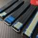 RJXHOBBY 2pcs Kevlar Battery Strap Kevlar Stitching Rubber Grip and Zinc Alloy Seamless Buckle(Width: 16mm Length: 150 -400mm)