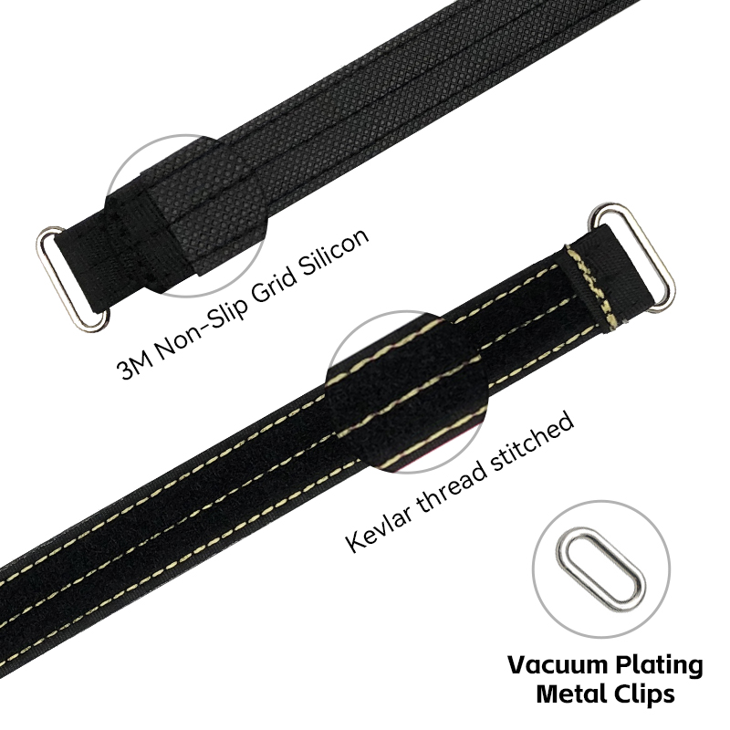 RJXHOBBY 2pcs Kevlar Battery Strap Kevlar Stitching Rubber Grip and Metal Buckle (Width: 20mm Length: 150-400mm)