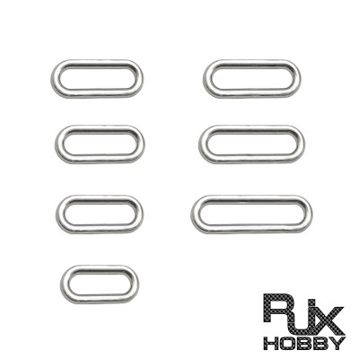 RJX 50pcs Sliver zinc alloy Metal battery strap Buckle