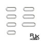 RJX 50pcs Sliver zinc alloy Metal battery strap Buckle
