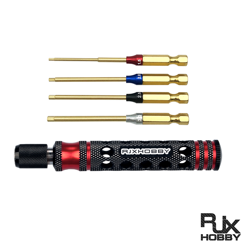 RJX 6.35mm 4 in1 Hex Screwdriver 1.5 2.0 2.5 3.0mm for RC Car helicopter FPV
