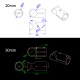 RJX 1pcs 12mm/16mm/20mm/25mm/30mm Aluminum Landing Gear Tee Tripo for Carbon Fiber Tube Agriculture Drone UAV
