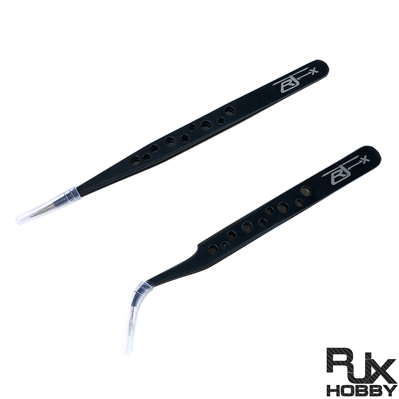 RJX High Precision Tweezers Stainless Steel Cooling Hole Electronics Repair Hand Tools