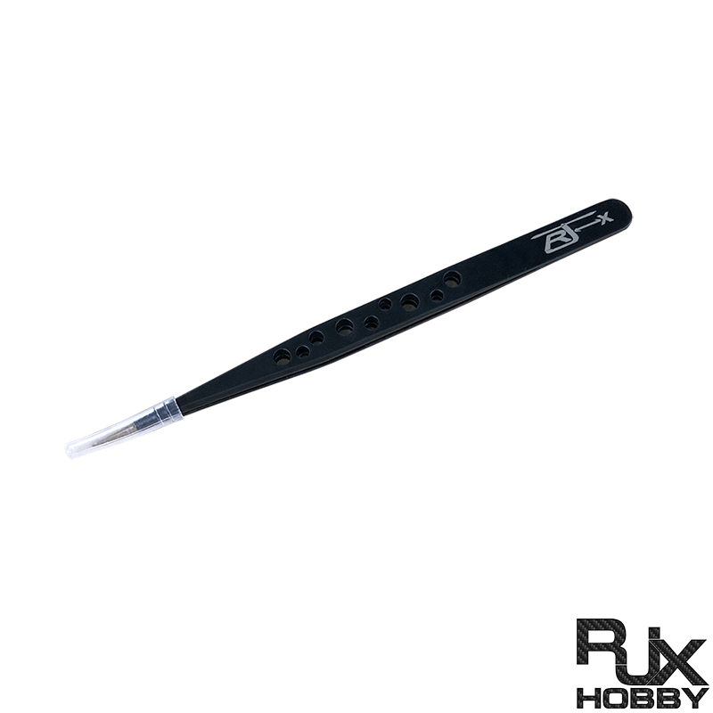 RJX High Precision Straight Tweezers Stainless Steel Cooling Hole Electronics Repair Hand Tools