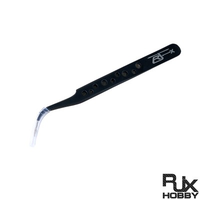 RJX High Precision 45° Curved Tweezer Stainless Steel Cooling Hole Electronics Repair Hand Tools