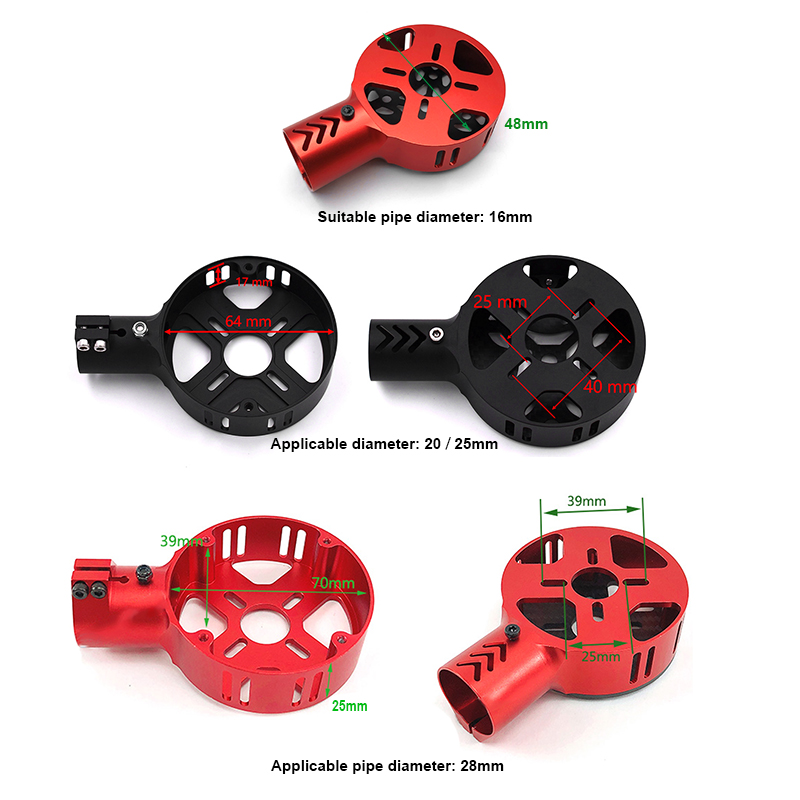 RJX 1PCS 12 / 16 / 20 / 25 / 28mm Motor Mount Seat for UAV Hexacopter Multicopter Agricultural Drone 