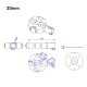 RJX 1PCS 12 / 16 / 20 / 25 / 28mm Motor Mount Seat for UAV Hexacopter Multicopter Agricultural Drone 