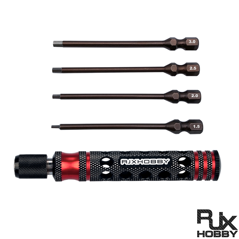 RJX 6.35mm 4 in1 Hex Screwdriver 1.5 2.0 2.5 3.0mm for RC Car helicopter FPV