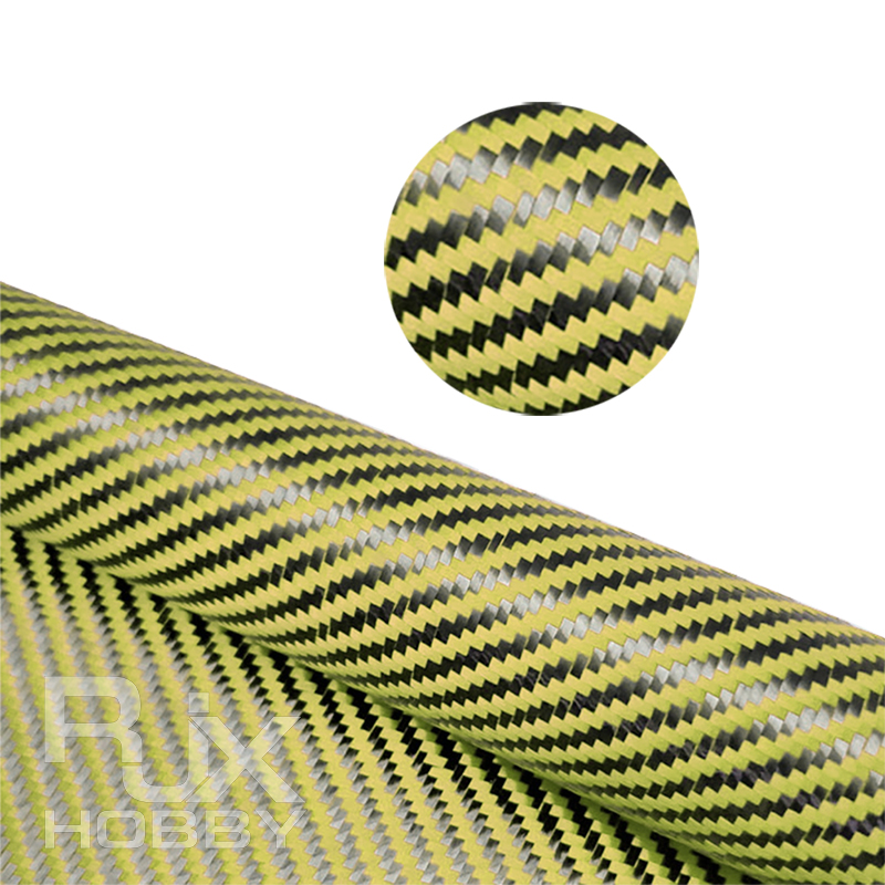 RJXHOBBY Carbon Fiber Aramid  Cloth Fabric Twill Weave Panel Sheet