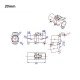 RJXHOBBY 1pcs 20mm 25mm 30mm 35mm 40mm Pipe Union Connection Folding Arm for UAV Multicopter Drone